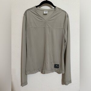 Gymshark CTY Long Sleeve Top Mesh M Grey Lightweight Long Sleeve